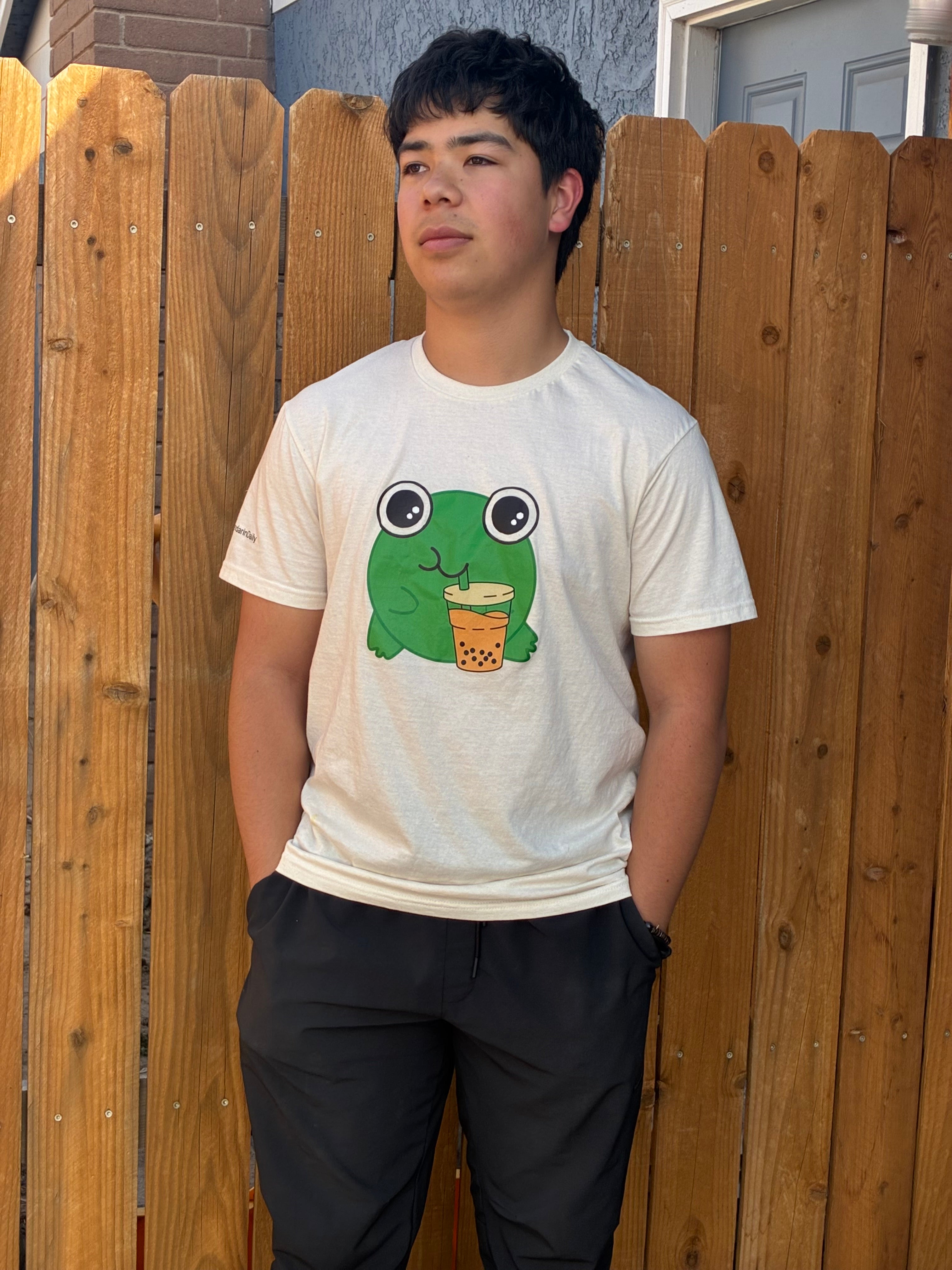 Frog with boba t-shirt